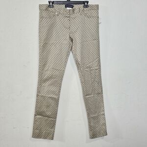 Metradamo Beige Pants with Black Polka Dots Sz 48